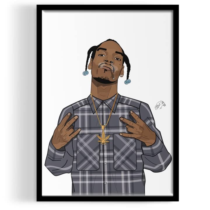 T.CROWE A4 Snoop Dog Unique Inspired Print Poster – Snoop Dog Pop Art Set - Hip Hop Rap Wall Hanging Home Décor – Man Cave Art for Rap Lovers – Snoop Dog Wall Art – Premium Print