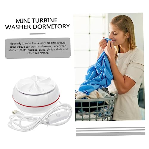 Gadpiparty Mini Portable Washing Machine Portable Laundry Machine Smart Washer for Sink Portable Mini Washer Washing Machine Mini Portable Washing Machine for Sink Sock Small Abs White