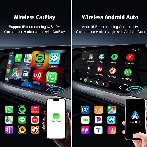 Carlinkit 2024 5.0 2air Wireless Adapter for Apple CarPlay and Android Auto,For cars wired apple CarPlay or wired Android Auto Function,(Model year:2017 to 2024) plug and play