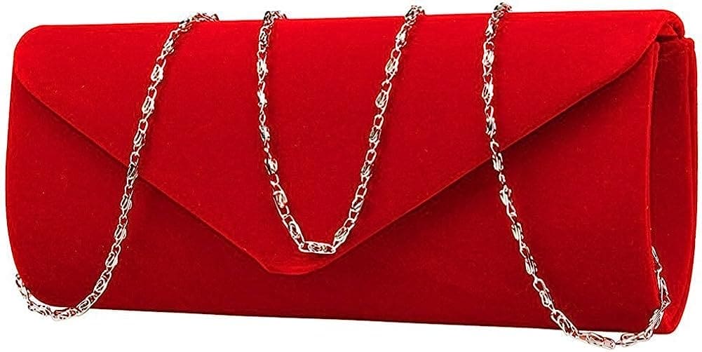 BBjinronjy Clutch Bag Evening Bag Handbags Purse Handbag With Detachable Chain Strap for Wedding Cocktail Party Ladies Sparkling (Red)