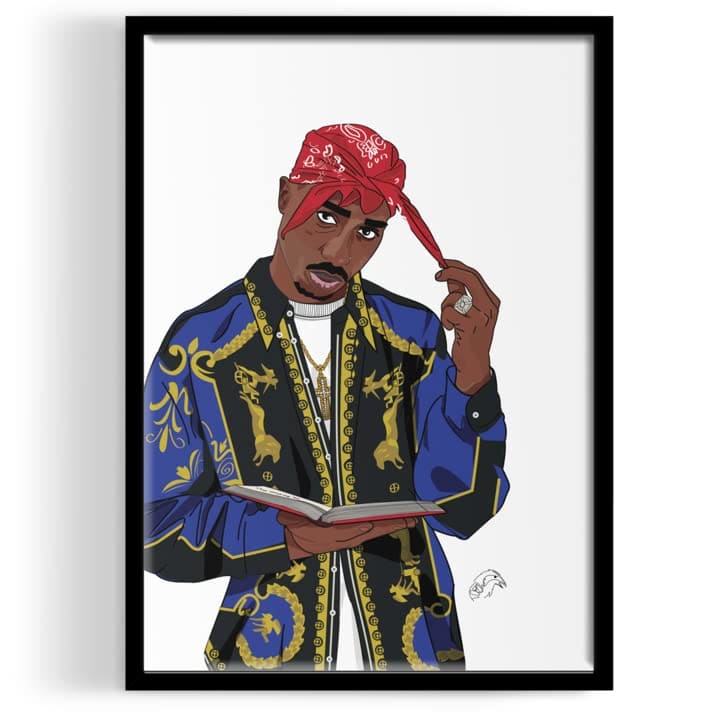 T.CROWE A3 Tupac Unique Inspired Print Poster – Tupac Pop Art Set - Hip Hop Rap Wall Hanging Home Décor – Man Cave Art for Rap Lovers – Tupac Wall Art – Premium Print