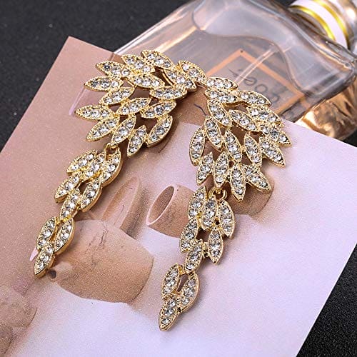 Kakonia Crystal Bling Jewellery Set for Women Rhinestone Necklace Earrings Bracelet Silver Gold Rosegold Tone Black Sparkling Galt Sparkle Bridal Weeding Bridesmaid Bride Jewellery for Women