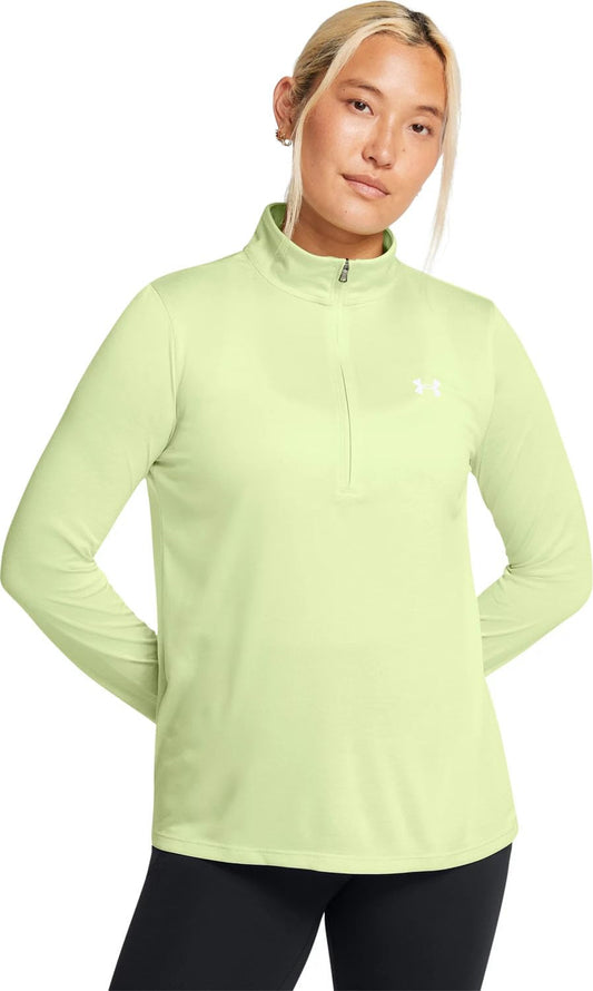 Under Armour - Womens Tech 1/2 Zip- Twist T Shirt, Color Retro Green (383), Size: Medium