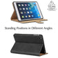 Gorilla Tech Apple iPad 10.9 10th Gen (2022) Genuine Luxury Leather Case Smart Protective Designer Stand Cover for 2022 Model, Protect Style Leather - Black