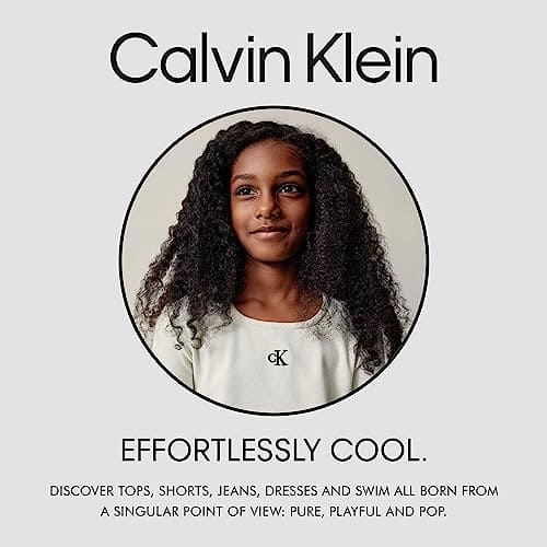 Calvin Klein Girls' Performance Logo Sweatshirt Dress, Fleece Hoodie with Long or Short Sleeves, Black Clinched Hem, 12-14