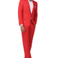 YOUTHUP Men's 2 Piece Slim Fit Suits 1 Button Business Wedding Suit Formal Blazer and Trousers, Red, XL