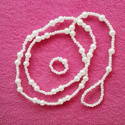 Pearl Anklet Bracelet Set Boho Layered Faux Pearl Anket Foot Ring Chain Beach Adjustable Barefoot Sandal Jewelry for Women Girls Teens