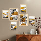 Nacnic Set of 6 Genus Natures 2 Posters. In Scenery Abstracts Decorative frames for your living room, bedroom, home. Wall art print. Sizes A4 and A3 with Lightwood Frames