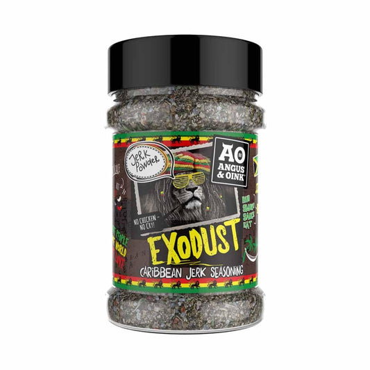 Angus & Oink Exodust Caribbean Hot Jerk Seasoning | Perfect for Jerk Chicken, Pork, Fish & More | Fruity & Tangy Salsa Pairing | Gluten Free, Vegan Friendly |230g