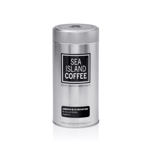 Jamaica Blue Mountain Peaberry Coffee Beans 250g Tin - St Clouds Estate - Freshly Roasted To Order And Shipped Direct From Sea Island Coffee Roastery - Medium Roast - Gift Option