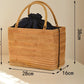 Pure handmade basket Nordic style storage picnic travel basket woven rattan women handbag