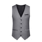 Clearance Men's Formal Plain Waistcoats Classic Casual Business Suit Vest V-Neck Tank Top Sleeveless Undershirts Solid Tuxedo Waistcoat Slim Fit Cotton Vests with Pockets Wedding Party Waistcoat