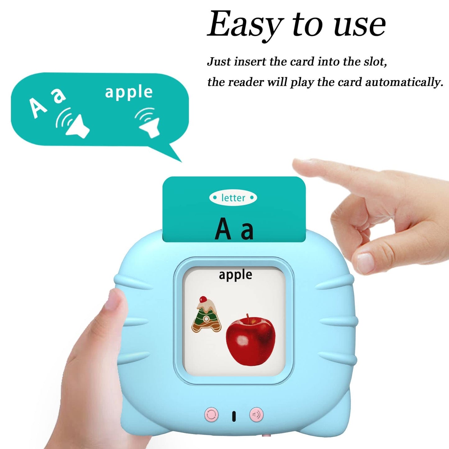 Startcan Talking Cards for Toddlers, Speech Therapy Toys Autism Toys, ABC 123 Sight Words Etc, Educational Learning Interactive Toys with Giftable Package (510-blue (New ABC+123+ 3 Songs))