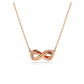 Swarovski Hyperbola pendant, Pavé, Infinity, White, Rose gold-tone plated