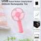 Gofemial Handheld Fan Portable Mini Fan, Hand Fan USB Electric Fan with Phone Holder 3 Speeds Rechargeable Strong Wind Silent Fan Cooling Desk Fan for Office Home Sport Camping, Pink