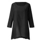 Angxiwan Clearance Items Items Under 2 Pounds Gifts Women's Blouses & Shirts Women Plus Size Long Sleeve Irregular Hem Baggy Blouse Shirt Ladies Summer Tunic Tops Black