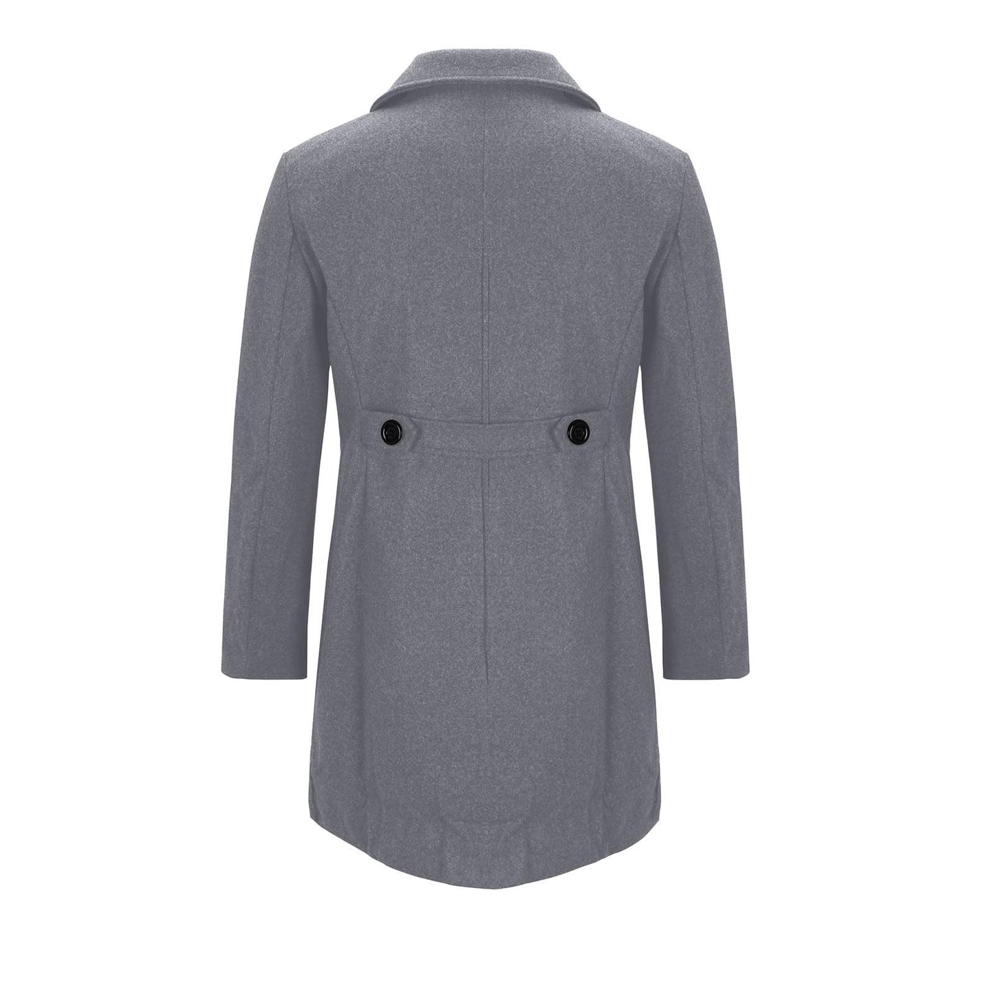 AEGJEGVD Wool Coats for Men UK Clearance,Long Trench Coat Mens Solid Turndown Long Sleeve Classic Business Coat Winter Casual Slim Fit Double Breasted Overcoat Windbreaker Warm Pea Coat S-3XL