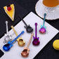 Guitar Coffee Teaspoons, 7pcs Colorful Stainless Steel Musical Coffee Spoons Cute Tea Spoons Set Stirring/Mixing/Sugar/Dessert/Jam/Ice Cream Spoon