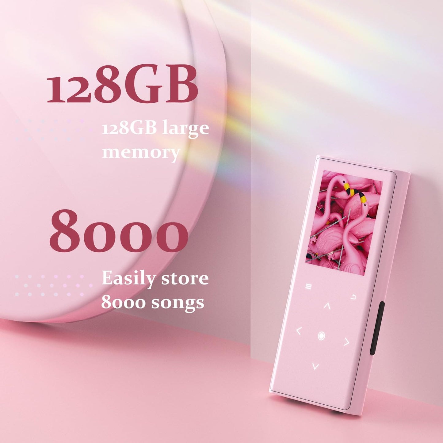 128GB Mp3 Player with Bluetooth 5.2,COCONISE Music Player with Speaker Hi-Fi Lossless Sound Quality, with FM Radio, Voice Recording, E-Book Function,Super Light Perfect for Running