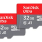 SanDisk Ultra 32 GB microSDHC Memory Card + SD Adapter with A1 App Performance Up to 120 MB/s, Class 10, U1 (Twin Pack)