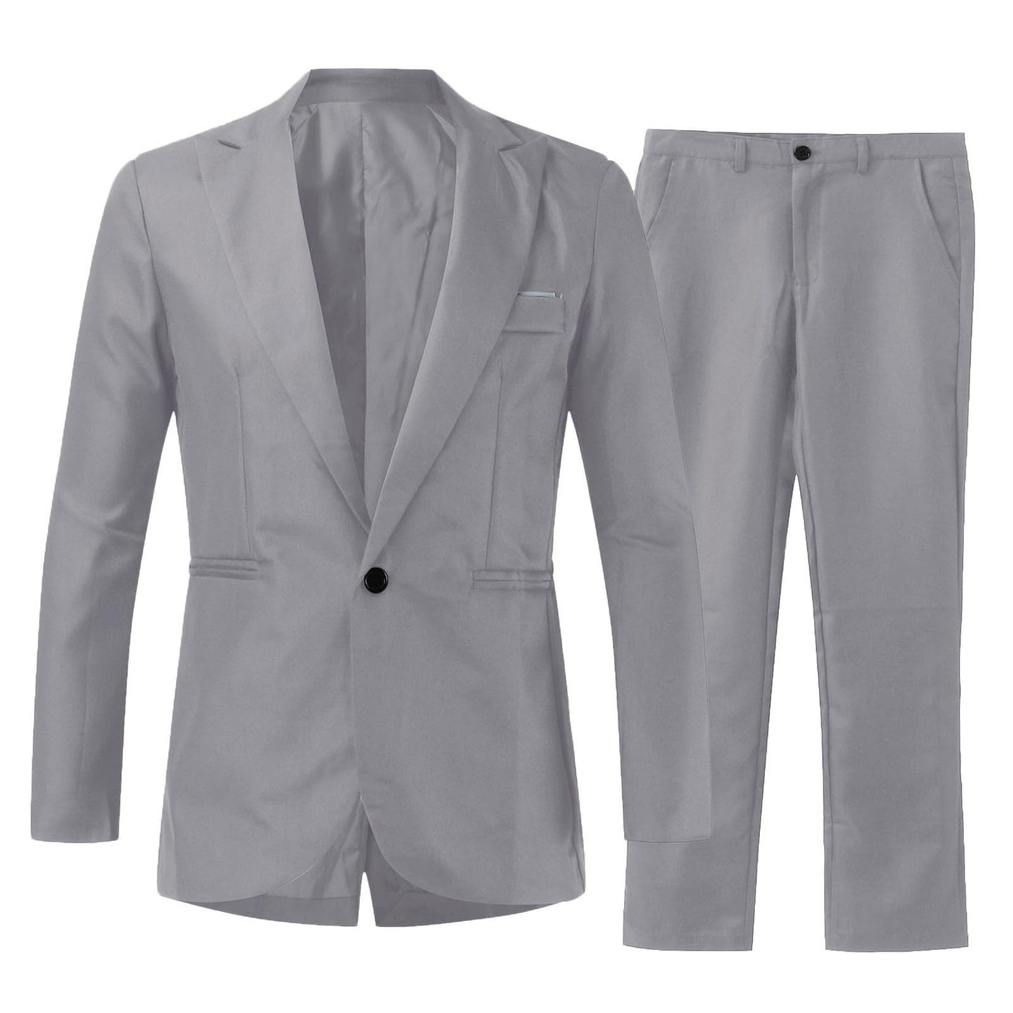 Men's Suits Regular Fit 46s Men Suits Regular Fit 3 Piece Mens Suits for Cold Water 7mm Front Zipper Men's+Suits Mens Blazer Jacket Regular Fit Boiler Suits for Men Grey