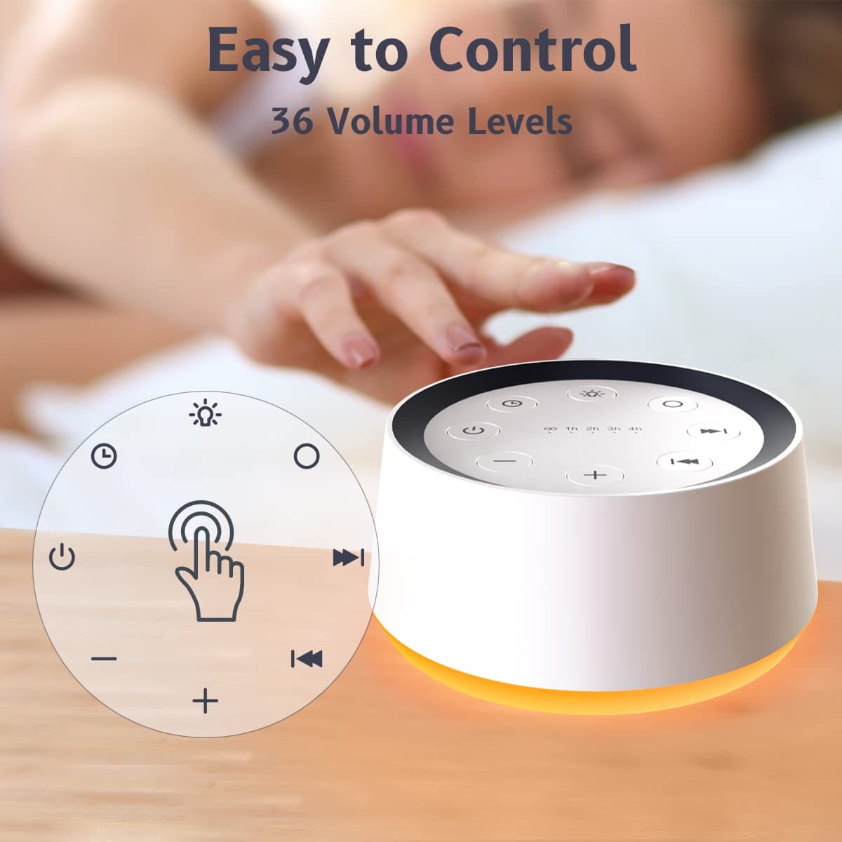 BrownNoise Sound Machine with 30 Soothing Sounds 12 Colors Night Light White Noise Machine for Adults Baby Kids Sleep Machines Memory Function 36 Volume Levels 5 Timers for Home Office Travel