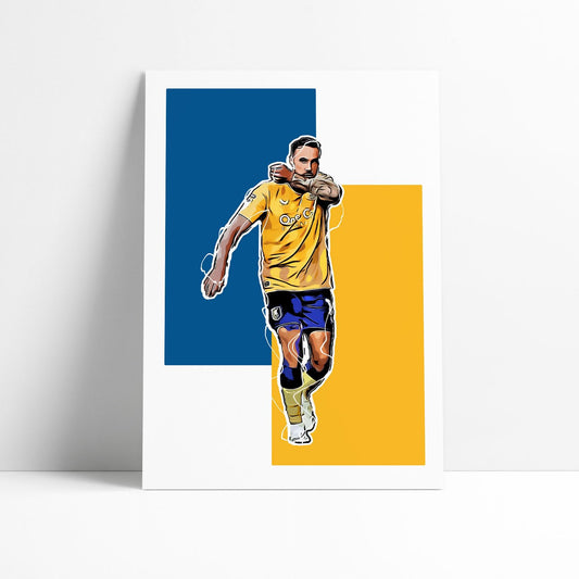 Mansfield Town Print | Poster | Football Gift - Lee Gregory (A4 Glossy Print)