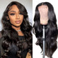 RXY Body Wave 4x4 Natural Color 16 Inch 100% Human Hair Wig for Black Women 180% Density Lace Front Wigs With Baby Hair Pre plucked Natural Hairline