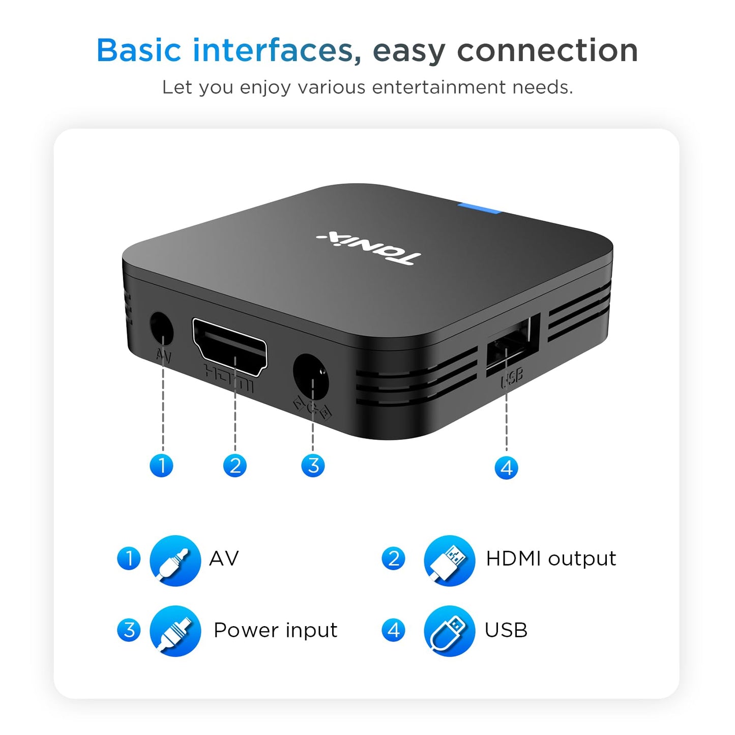 Android 10.0 TV Box, Android Box 2GB RAM 16GB ROM, Allwinner H313 Quad-Core ARM Cortex A53 Smart 4k TV Box, USB Drive and USB Hard Drive Support, WiFi Support.