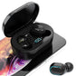 Wireless Headphones, True Wireless Earbuds with Led Display Charging Case, HD HiFi Stereo, One-click Smart Control, Built-in Mic, IPX7 Waterproof Wireless Bluetooth Earphones for Work and Sport