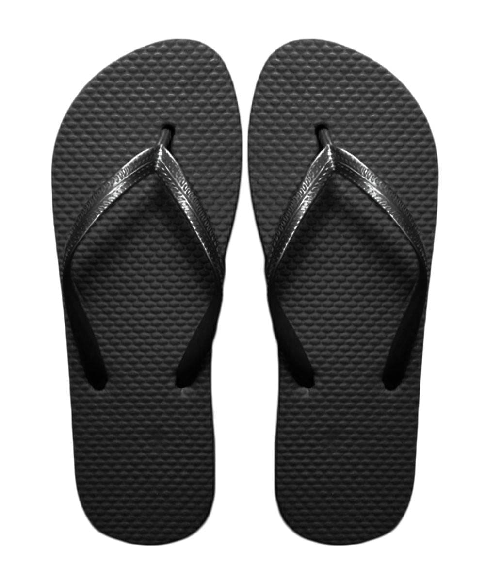 SUGAR ISLAND® UNISEX LADIES GIRLS MENS SUMMER BEACH FLIP FLOP POOL SHOES-BLK-5/6