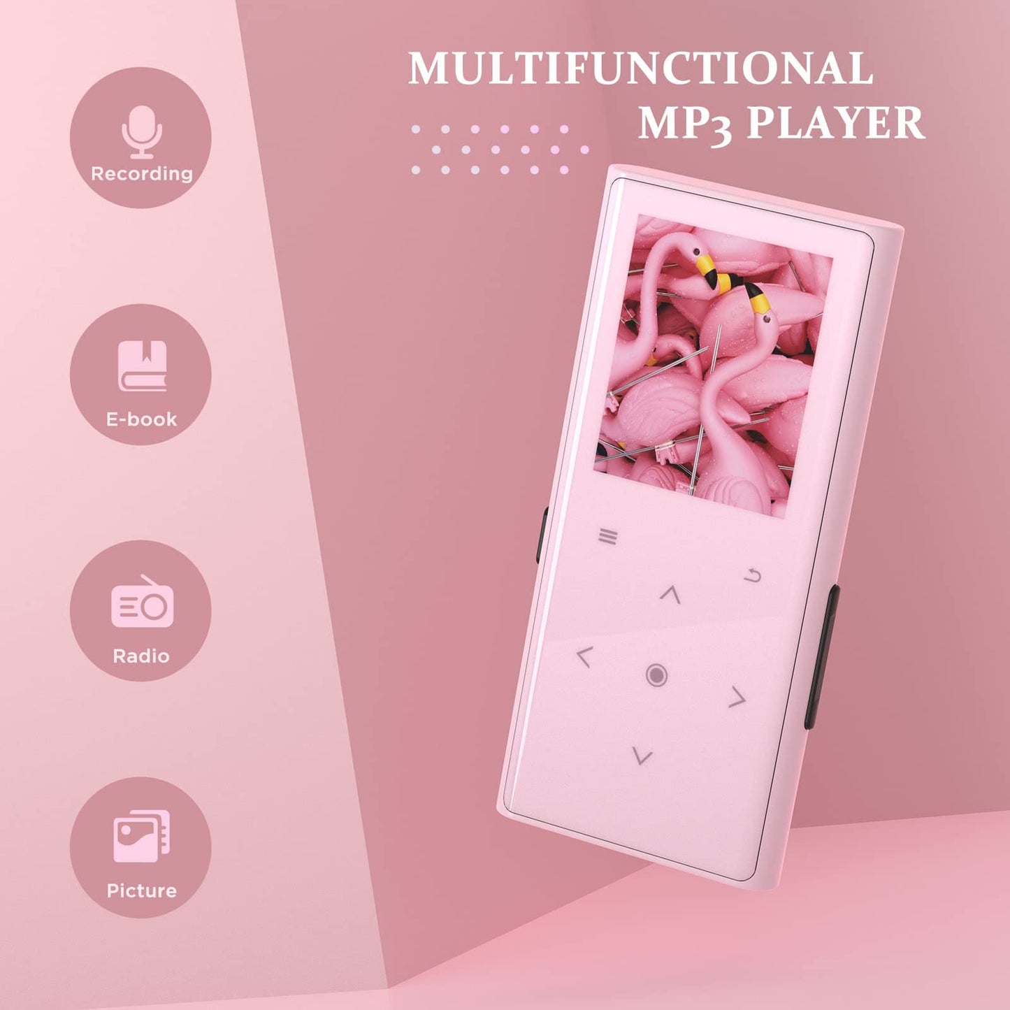 128GB Mp3 Player with Bluetooth 5.2,COCONISE Music Player with Speaker Hi-Fi Lossless Sound Quality, with FM Radio, Voice Recording, E-Book Function,Super Light Perfect for Running