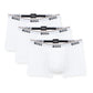 BOSS Mens Trunk 3P Power Three-Pack of Logo-Waistband Trunks in Stretch Cotton