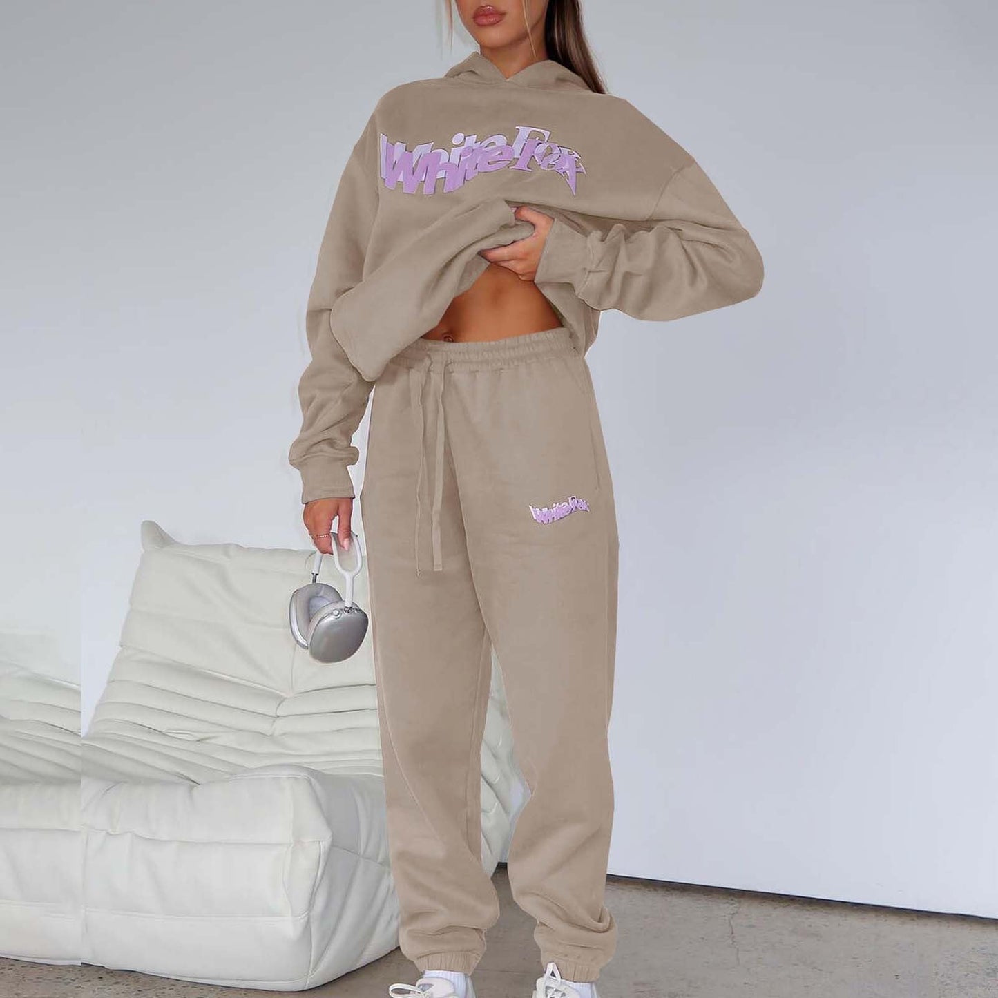 Shirt And Shorts Co Ord Lounge Suit Gym Clothes for Women Set Women Winter Clothes Grey Tracksuit Winter Co Ord Women Womens 2 Piece Outfit Travel Wear Sets for Women Uk Brown Joggers