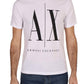 A|X ARMANI EXCHANGE mens Icon Graphic T-shirt T Shirt, White W/Black Print, Medium US