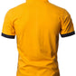 GNRSPTY Mens Short Sleeve Polo Shirts Classic Giraffe Embroidery Tennis T-Shirt,Yellow,XXL