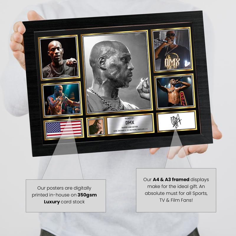 DMX Signed Autograph Photograph Display - Perfect for Hip Hop Fans, A0 GIGANTIC Poster (1200x840mm) - Limited Edition Autograph Fan Gift – Collectible Memorabilia Merchandise