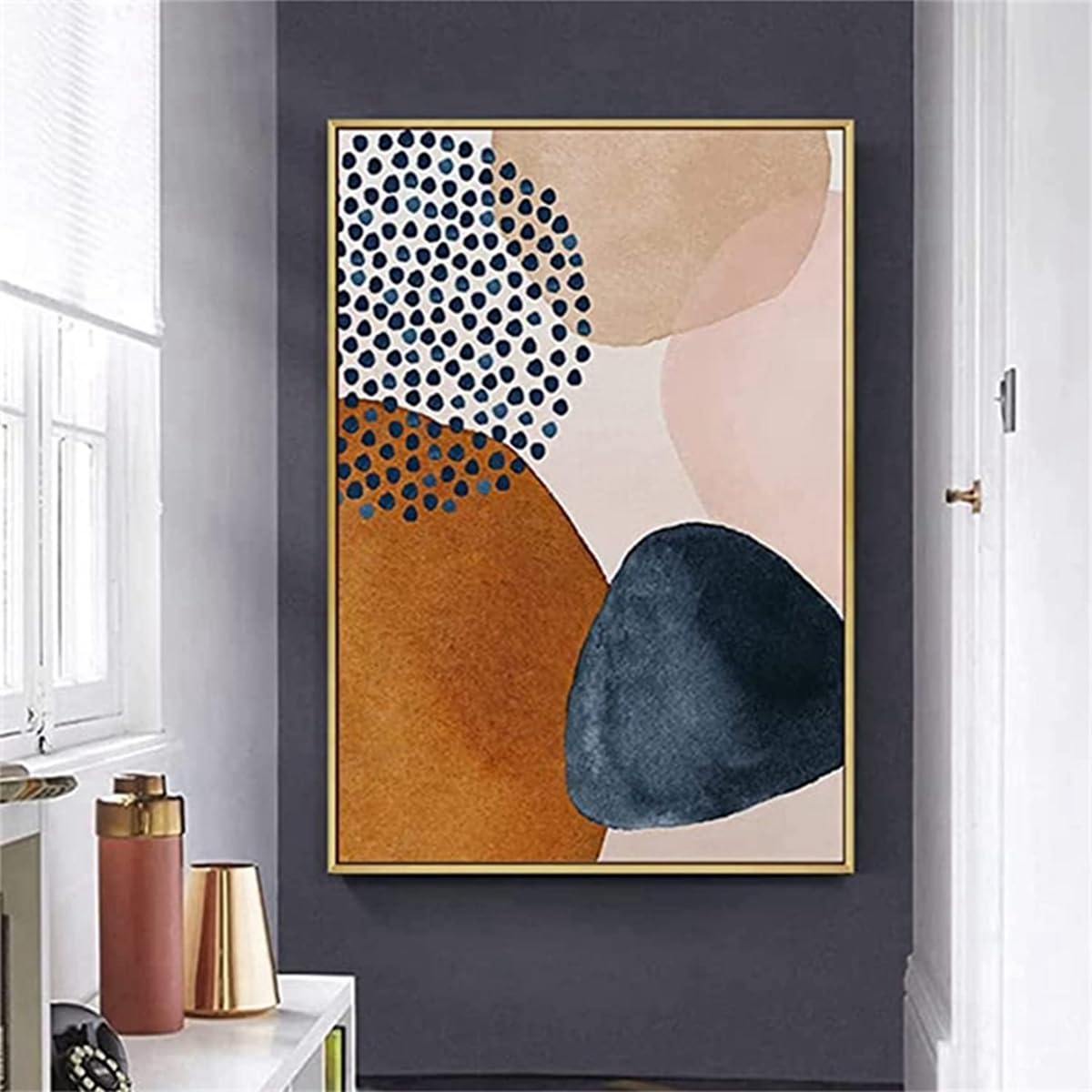 MKHFUW Set of 3 Posters Abstract Botanical Leaf Printed Posters Wall Art, Abstract Boho Posters Line Drawing Woman, No Frame (Design 01, 3 Pieces - 20 x 30 cm)