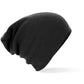 Beechfield - Black Slouch Beenie Hat - Unisex Winter Hat, Classic Knit and One Size Beenie Hat - B461 - Double Layer - 100% Soft Acrylic