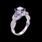 Bonlavie 3.6ct Rainbow Topaz Blue Sapphire Promise Wedding Band Engagement Ring 925 Sterling Silver (T 1/2)