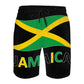 CUTEDWARF Men's Board Shorts Jamaican Flag Swim Trunks Summer Beach Shorts White, X-Large