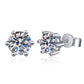 925 Sterling Silver Moissanite Diamond Stud Earrings for Women. (0.5 CT)