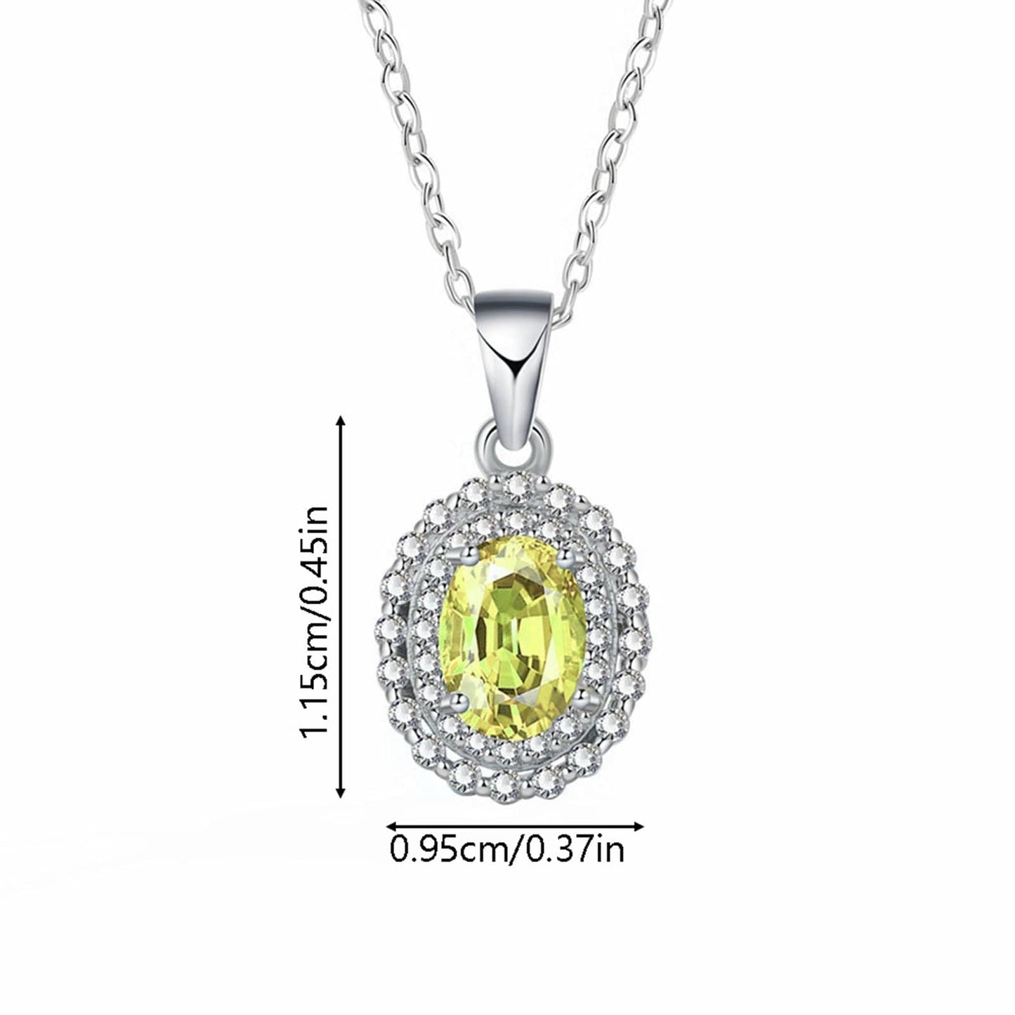 Imitation Moissanite Necklace Fashionable Yellow Diamond Dandelion Moissanite Pendant Accessories TNM154 (Gold, 40cm)