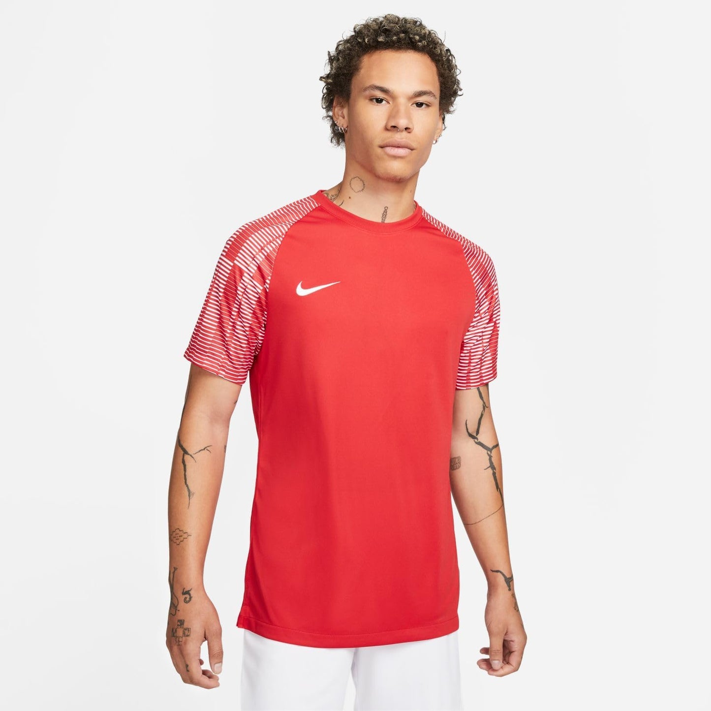 NIKE DH8031-657 M NK DF Academy JSY SS T-Shirt Men's University RED/White/White Size M