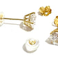 2 ctw Diamond Stud Earrings Real Solid Gold Earrings 18 Karat HANDMADE Diamond Earrings for women + Plastic 18k Silicone Earbacks 6.5mm Diamonds for Mom on Mothers Day Birthday wife Fiance present 2ct