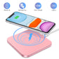 AGPTEK Wireless Charger, Qi-Certified 15W Max Fast Wireless Charging Pad Compatible with iPhone 15/14/13/12/12 Pro/11/XS Max/XR/8, Galaxy S24/S23/S22/20/S10, AirPods Pro, Pink (No AC Adapter)