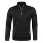 HAOLEI Mens V Neck Jumper Sale Clearance 1/4 Zip Fleece Lined Pullover Regular Fit Autumn Winter Velvet Sweatshirt Sweat Tops UK Size 10-20