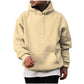 Classic Hoodies for Men UK Clearance, Drawstring Hooded Collar Plain Color Mens Hoodies Fleece Sweatshirt with Pocket Ribbed Cuff Long Sleeve Sweatshirts Dating Office Travel Trendy Workout