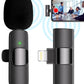 Professional Wireless Microphone for iPhone, iPad, Cordless Lavalier Lapel Omnidirectional Condenser Recording Mic for Video Recording, Live Streaming, Interview Podcast Vlog YouTube Tiktok