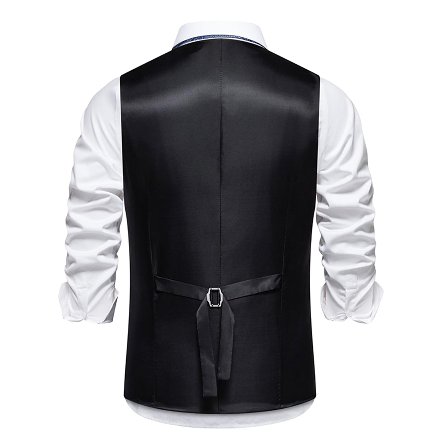 Clearance Men's Formal Plain Waistcoats Classic Casual Business Suit Vest V-Neck Tank Top Sleeveless Undershirts Solid Tuxedo Waistcoat Slim Fit Cotton Vests with Pockets Wedding Party Waistcoat